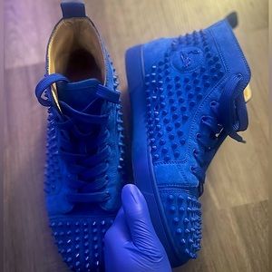 Authentic Christian Louboutin suede, Sz.44 (Sz.11) rare sneakers. Used .